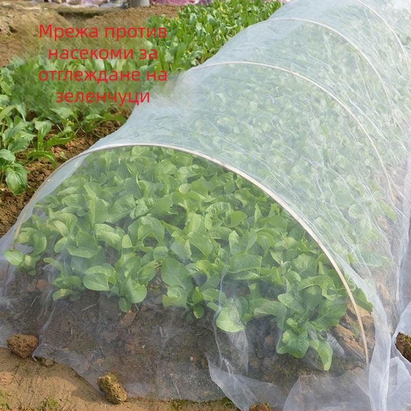 80-мрежова насекомоустойчива мрежа за отглеждане на зеленчуци, подходяща за разсад, градини и овощни градини; защита от насекоми и птици