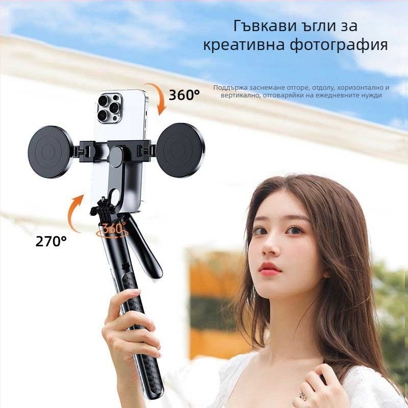 Селфи палка със стабилизация, разтегаем Z18 тридипод гимбал, Bluetooth дистанционно, държач за телефон с подсветка, IBIS поддръжка
