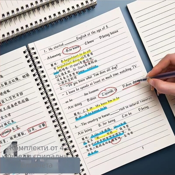 PP спирална тетрадка с 80-г хартия, 80 листа, спирално подвързване