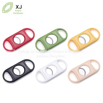 Портативен пластмасов резач за пури със стоманено острие, многократно използваем, възможност за печат на лого