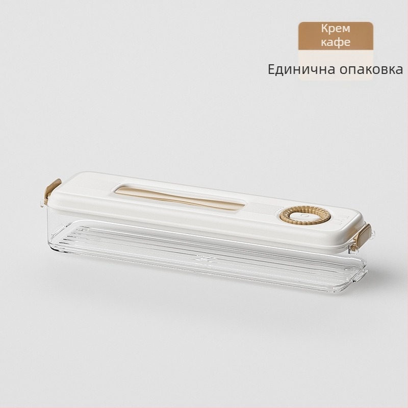 Кутия за съхранение в хладилник за дъмплинги и вонтон, хранителна пластмаса, запазване на свежестта, прост стил