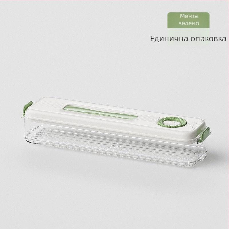 Кутия за съхранение в хладилник за дъмплинги и вонтон, хранителна пластмаса, запазване на свежестта, прост стил