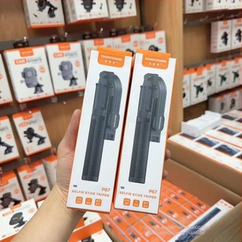 P67 Bluetooth селфи стика с всичко-в-едно подов трипод, ABS + неръждаема стомана, удължаващ се, преносим, дистанционно включено