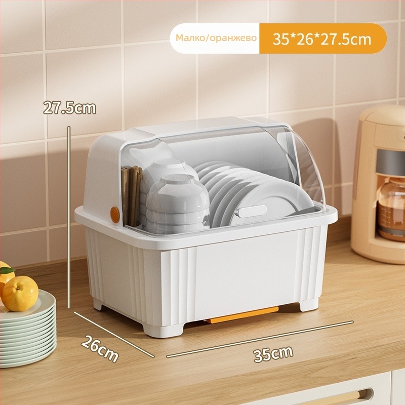 Плотна поставка за съдове с капак, мултифункционална пластмасова организация за чинии и прибори, скандинавски стил, пусната през 2025 г.