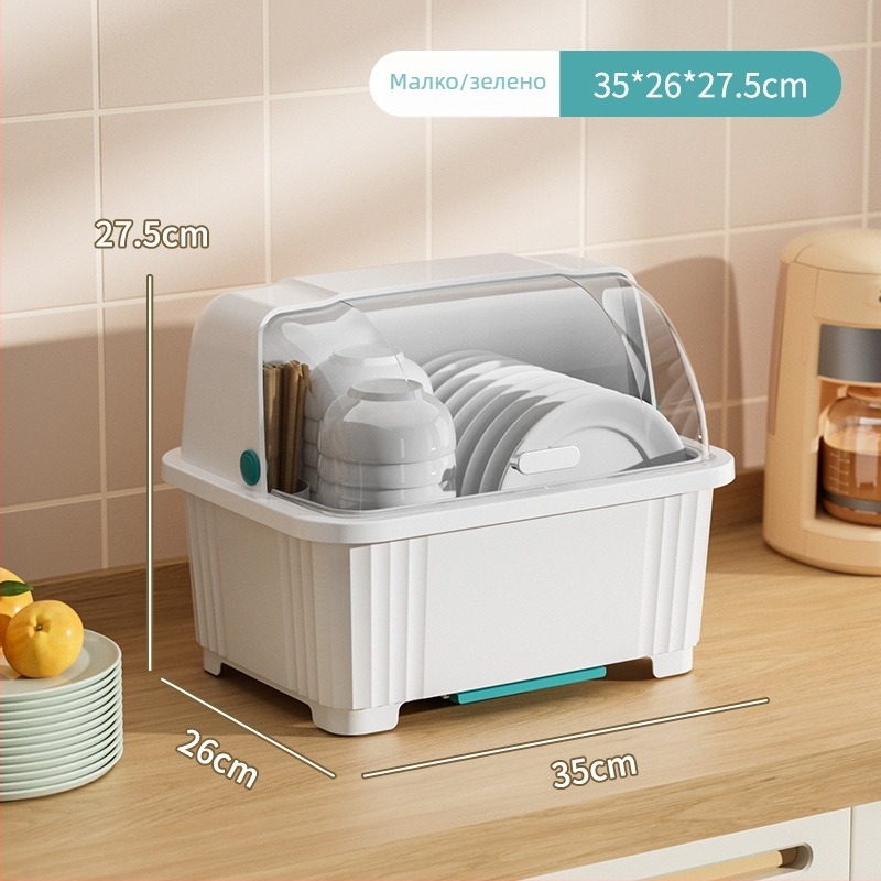 Плотна поставка за съдове с капак, мултифункционална пластмасова организация за чинии и прибори, скандинавски стил, пусната през 2025 г.