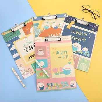 Клипборд за писане с двойно захващане: здрав клип и щипка за плоча, хартия, дебелина на плочата 3 мм, ширина на гърба 22 мм