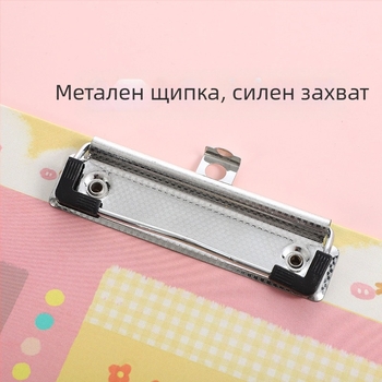 Клипборд за писане с двойно захващане: здрав клип и щипка за плоча, хартия, дебелина на плочата 3 мм, ширина на гърба 22 мм