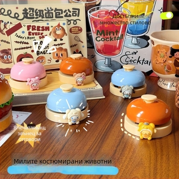 Звънец за обслужване с ръчно натискане - медно тяло, код на продукта WJZH-042, марка Lightweight, стил модерен минимализъм, геометрична форма, подходящ за дом, офис и хотел/ресторант