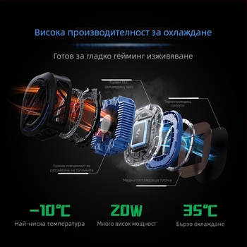 Магнитен клип за охлаждане на гърба за Black Shark 3 Pro, Type-C интерфейс, ABS корпус, функция охлаждане