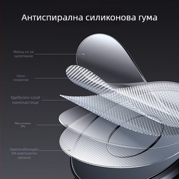 Държач за телефон за кола с магнитно вакуумно всмукване, монтаж върху предното стъкло, универсална съвместимост, минималистичен дизайн, персонализация