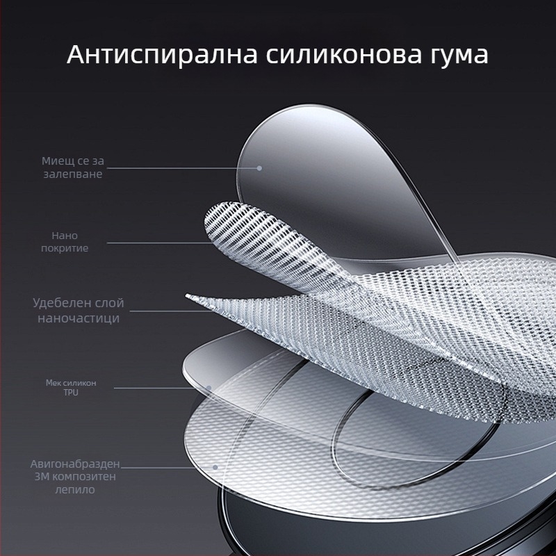 Държач за телефон за кола с магнитно вакуумно всмукване, монтаж върху предното стъкло, универсална съвместимост, минималистичен дизайн, персонализация