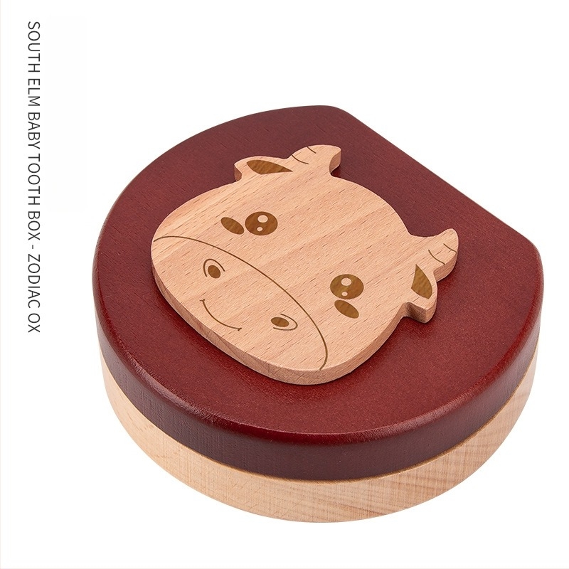 Дървена кутия за памет на млечни зъби за деца (4–6 г.) – съхранение на зъби, марка Thousand Change