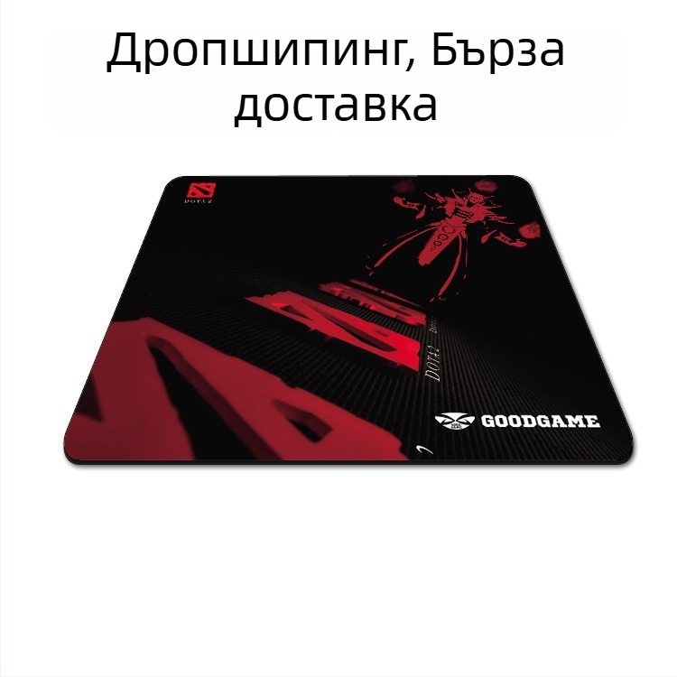 Гейминг подложка за мишка с удължен кант, едностранна, плат, подпора за китката, подходяща за CS:GO, LOL и FPS