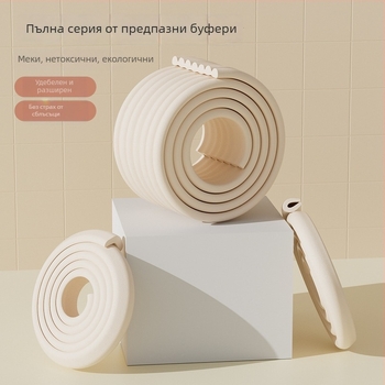 Бебешка антиударна лента и защитник на ъгъл, удебелена и по-широка, дължина 2 м, 80 бр., марка Currency