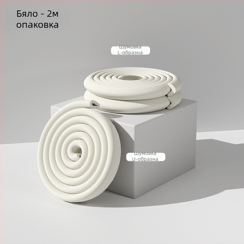 Бебешка антиударна лента и защитник на ъгъл, удебелена и по-широка, дължина 2 м, 80 бр., марка Currency