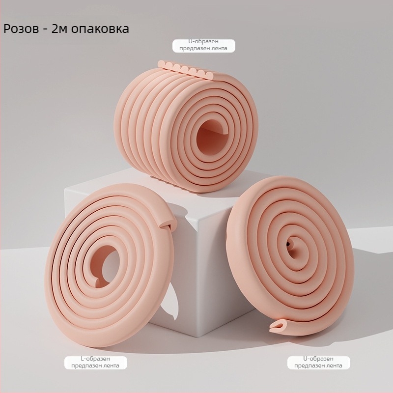 Бебешка антиударна лента и защитник на ъгъл, удебелена и по-широка, дължина 2 м, 80 бр., марка Currency