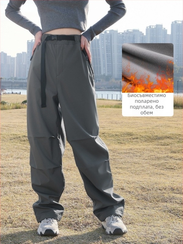 Soft Shell панталони за парашотни войници - унисекс, полиестер, едноцветни, зима и есен, подходящи за бягане, каране на колело и походи