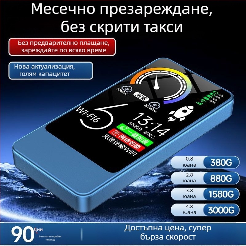 2-в-1 портативен WiFi рутер и мобилен зарядно за гейминг и стрийминг, с WiFi 6 и съвместимост с три мрежи