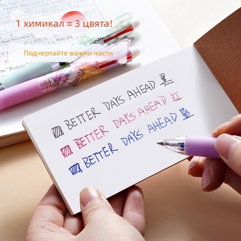 Изтриваемо перо, с бутонен механизъм, куршумов връх, пластмасов корпус, Cartoon серия