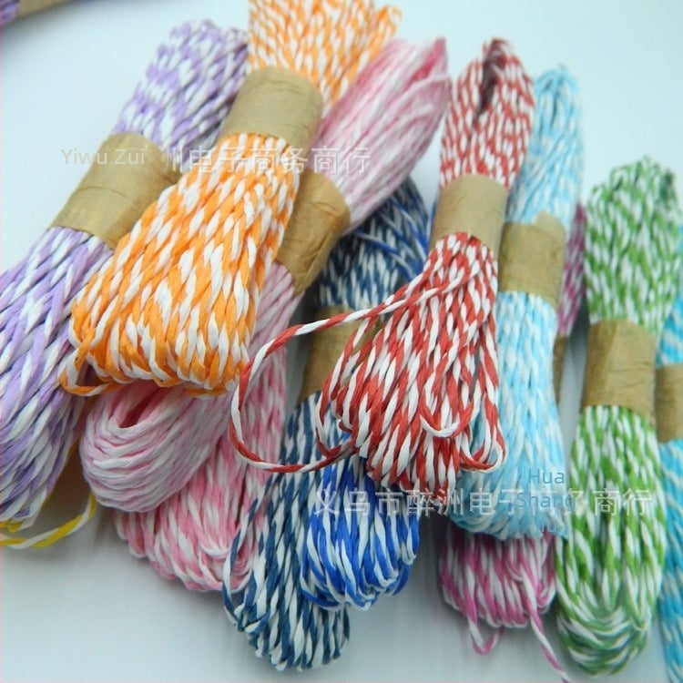 Ръчно тъкана лента от Kraft хартия за подаръчни торби, дебелина 1,5–2 мм, марка Drunk continent