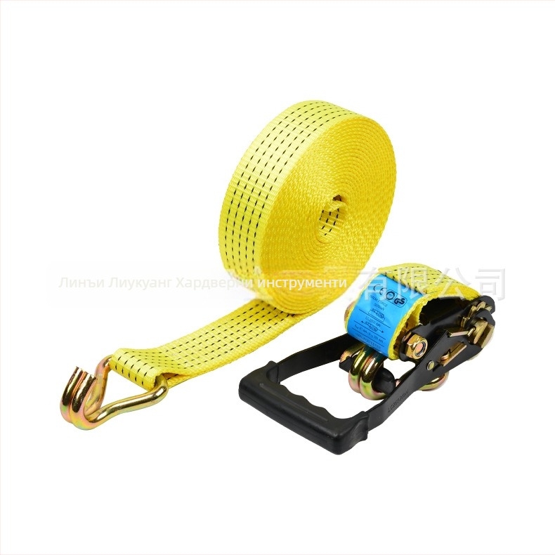 Linbang стягач за ремъци за товари с двойни куки, подсилен полиестер, за стягане на товари