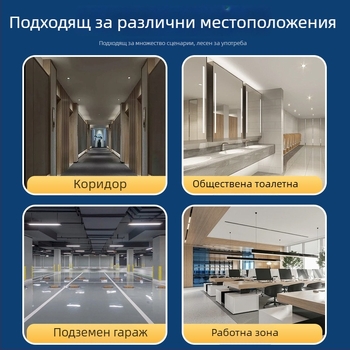 Вградим инфрачервен сензор за дневен светлинен контрол и детекция на човешко присъствие, 85–265V, обхват 4 м, 30 s забавяне