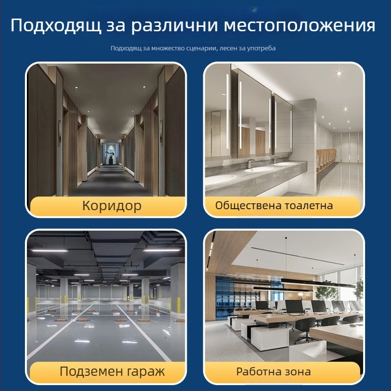 Вградим инфрачервен сензор за дневен светлинен контрол и детекция на човешко присъствие, 85–265V, обхват 4 м, 30 s забавяне