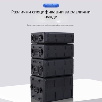 PE пластмасов преносим авиационен кейс с ABS корпус за AV оборудване – 4U микрофонен приемник, 6U шаси