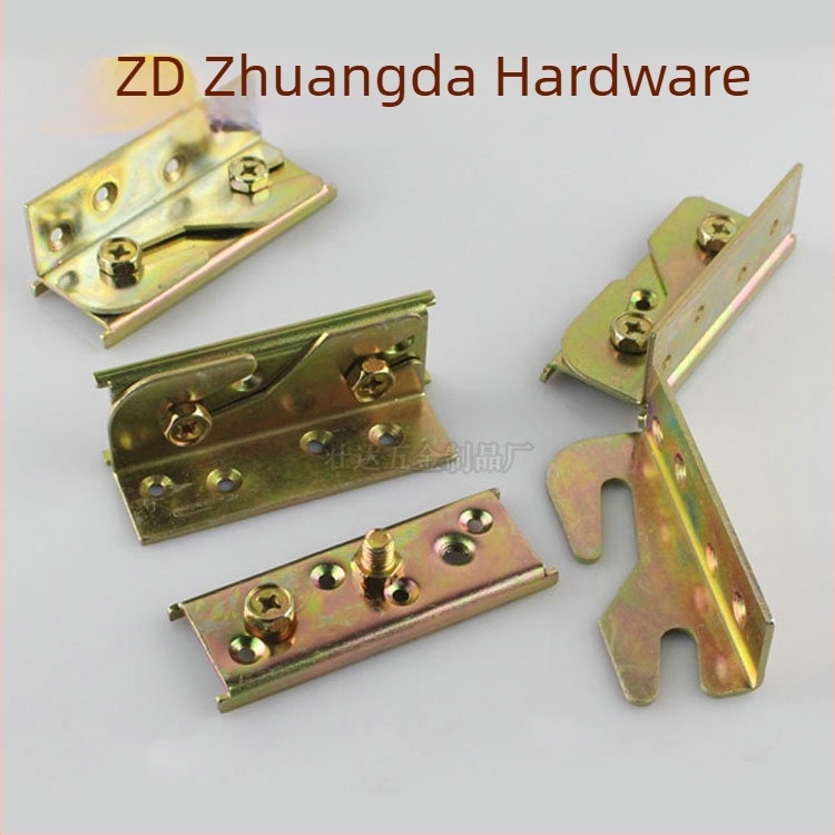 Шарнир за легло, железен, скрит свързващ елемент за мебели