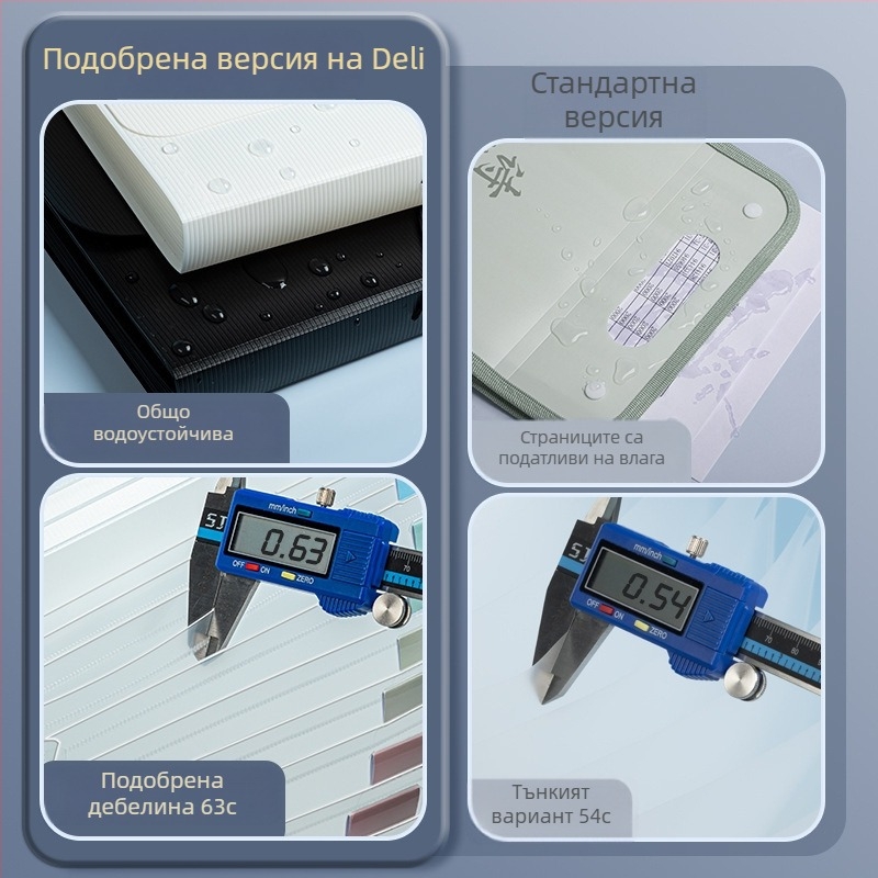 Deli 5238 Пластмасов органайзер за файлове с 13 джоба