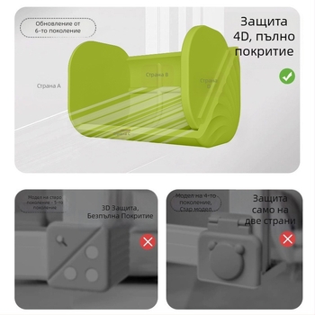 Защита за ъгъл на прозореца, антиударна, износоустойчива, силиконов материал, автоматично нулиране