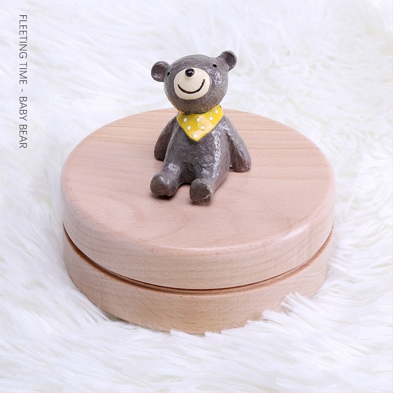 Дървена кутия за първи зъбки от Beech дърво с мотив звездна нощ — паметна кутия за деца, за момичета и момчета