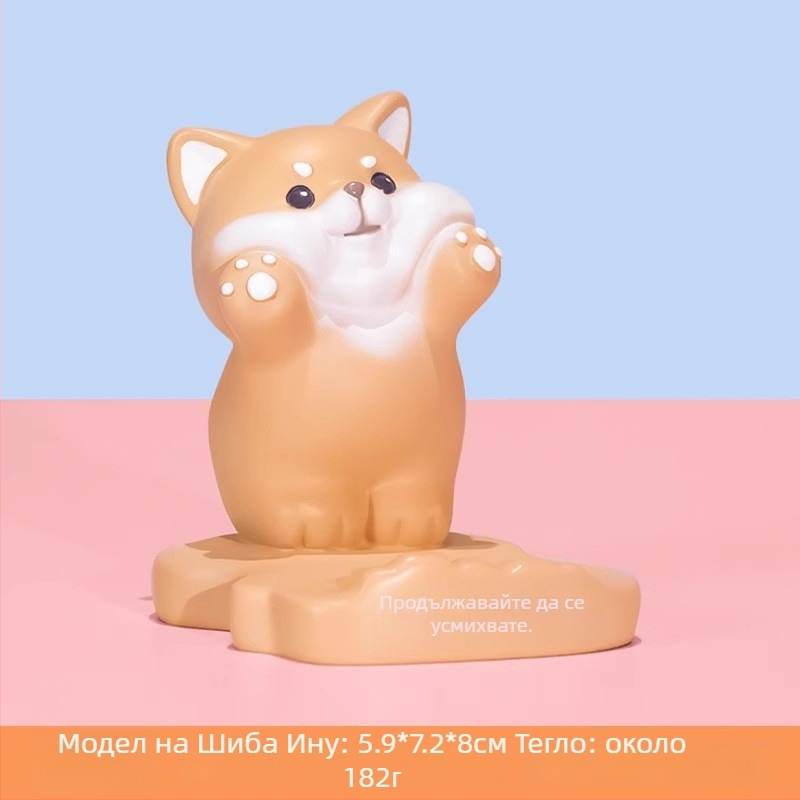 Свинче - стойка за телефон за бюро, карикатурна фигура от смола за офис декор, подарък за рожден ден на съученик