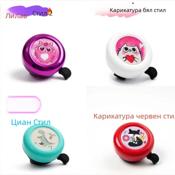 Детски звънец за велосипед, модел Red Heart Cartoon, марка Green Riding Morning Star, материал пластмаса, диаметър 54 мм, номер на изделието 11A-54.