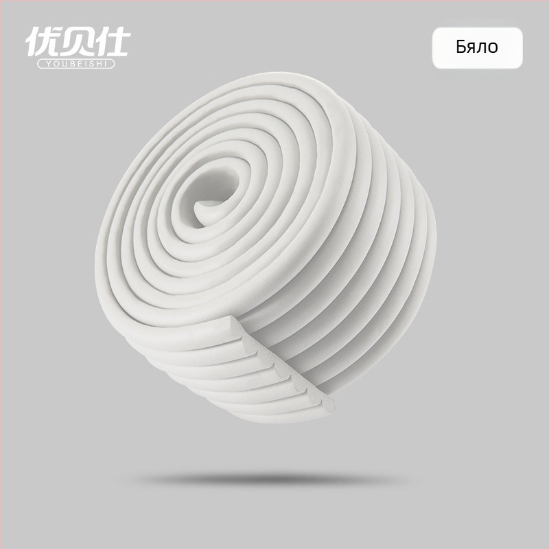 Детска антиударна лента за защита на ъглите на стени — нетоксична, екологично чиста, NBR лента, пакет 90 бр., марка Uber