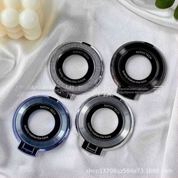 Телефонна подставка със залепващ клип с кристали, държач за пръстен, пластмасов модел 01, серия 1, за външна употреба, поддръжка на персонализация