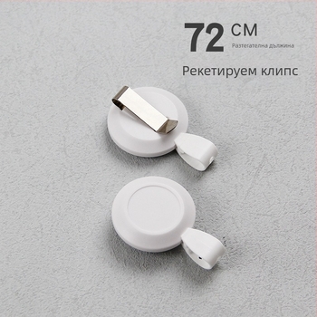 Разтегателен държач за идентификационни карти за лекари и медицински сестри, клип за бейдж, пластмасов държач с бутон за лесно издърпване, печат на лого, персонализация