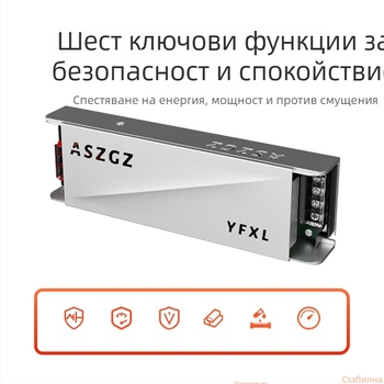 LED драйвер за ленти с плавен старт, 24V DC, вход 176–264V, изходен ток 2.5–16.6A, макс. мощност 400W, ефективност >93%