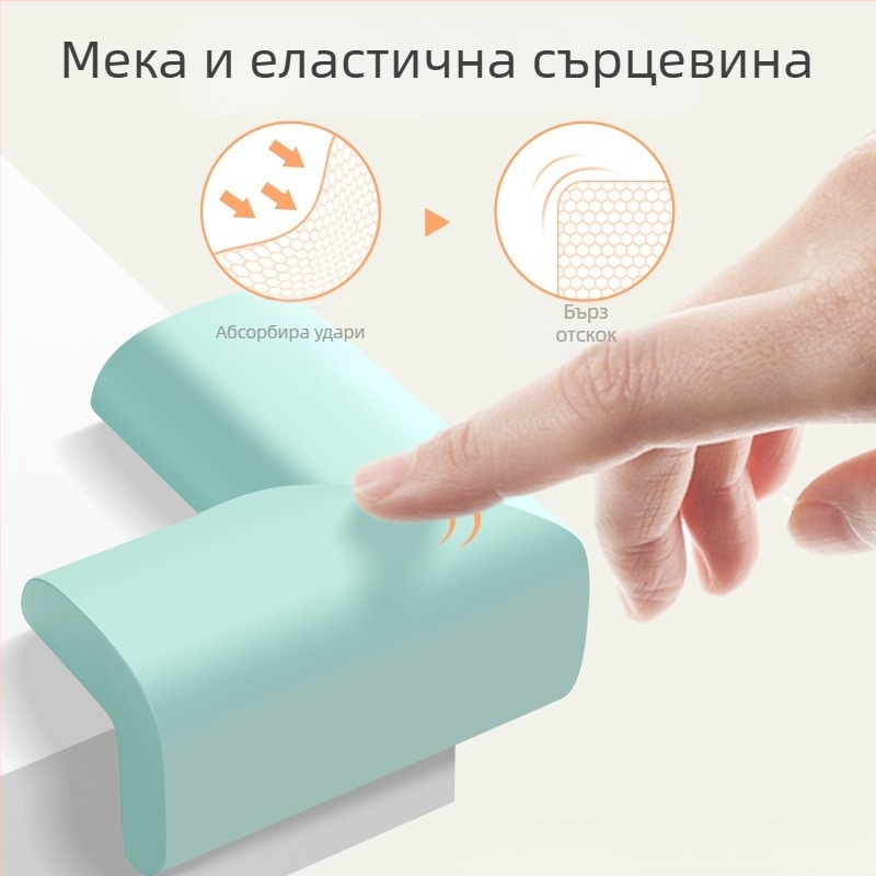 Бебешки предпазител за ъгъл – прав ъгъл, за легла и маси, антиударна защита