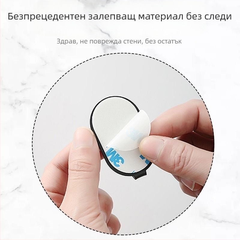 Адхезивна стенна закачалка - неръждаема стомана, двойна кука, модерен минималистичен стил, комплект 4 бр., носещ капацитет 15–20 кг