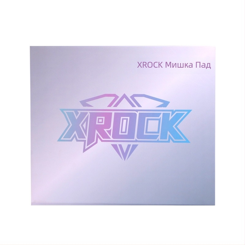 Светеща кутия за опаковка на подложка за мишка, твърд крафт картон, печат на лого, горещо щамповане, UV печат и релеф