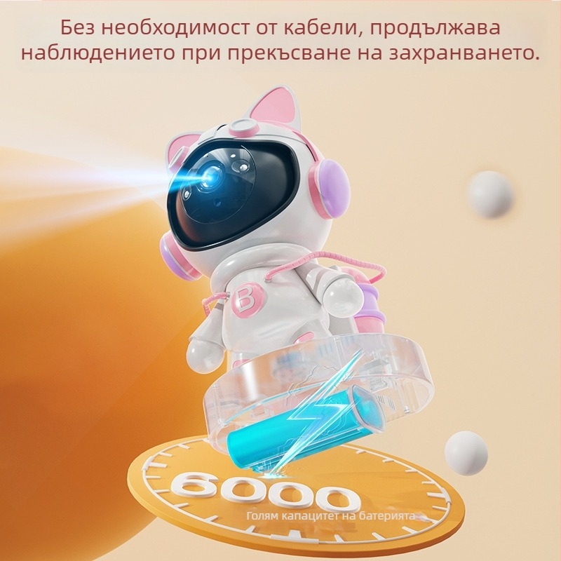 WiFi вътрешна камера за наблюдение на бебето с двупосочно аудио, 3MP/2K резолюция, нощно виждане до 10 м, детекция на движение