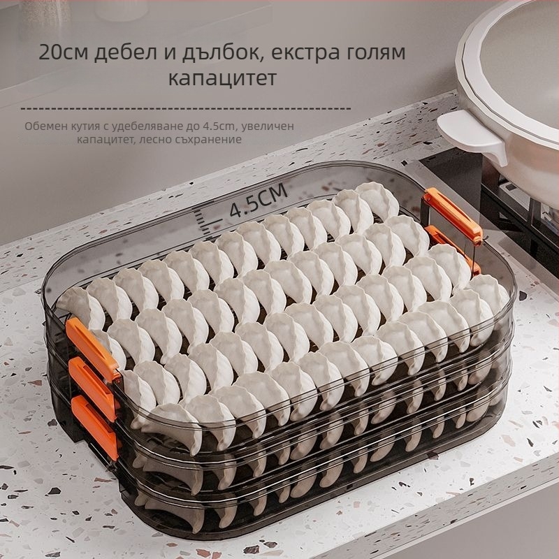 Meihong кутия за кнедли от ПП, хранително качество, запечатваща за замразяване, за домакинство, модел 1010788978