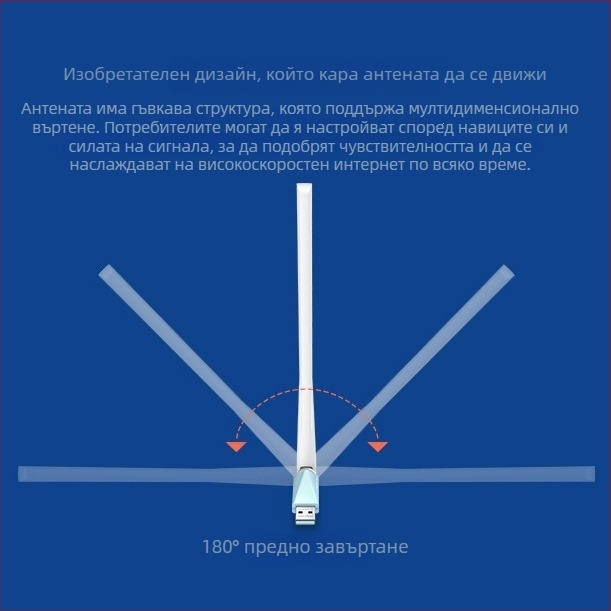 Mercury MW150UH безжична USB мрежова карта, 300 Mbps, 2.4 GHz, 802.11b/g/n, без нужда от драйвери