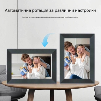 Frameo облачна дигитална фоторамка с Wi‑Fi и сензорен екран, резолюция 1280×800, 16GB, SD/USB поддръжка, възпроизвеждане на видеоклипове