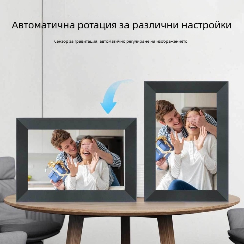 Frameo облачна дигитална фоторамка с Wi‑Fi и сензорен екран, резолюция 1280×800, 16GB, SD/USB поддръжка, възпроизвеждане на видеоклипове
