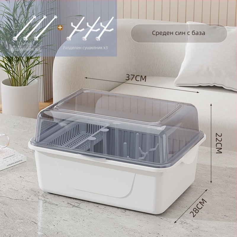 Двуслойна кутия за мляко на прах за бебета с капак и кутия за съхранение на бебешки прибори за хранене — модел CXZ684427768129, подходяща за новородени до 3 години