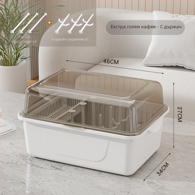 Двуслойна кутия за мляко на прах за бебета с капак и кутия за съхранение на бебешки прибори за хранене — модел CXZ684427768129, подходяща за новородени до 3 години