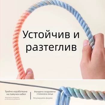 Папагалска играчка: дъгово градиентно въже за перс, катерещо въже и въже за заточване на клюн и нокти – аксесоари за клетка