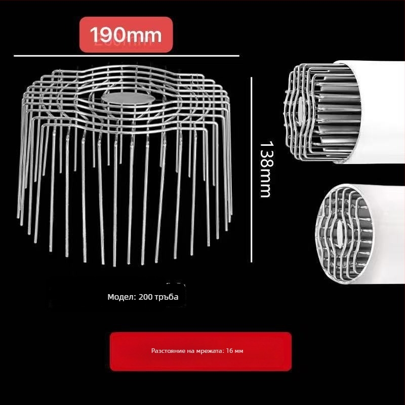 Защитна мрежа за вентилационни тръби от неръждаема стомана – против птици и гризачи, универсална
